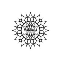 mandala logo design illustrazione vettoriale