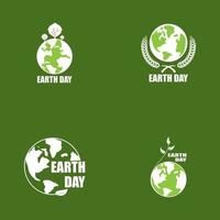 modello di vettore di logo di ecologia di giorno della terra
