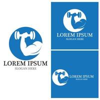 fitness logo design illustrazione vettoriale icona