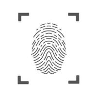 icona di scansione delle impronte digitali per app con sblocco di sicurezza stock vettoriali eps 10