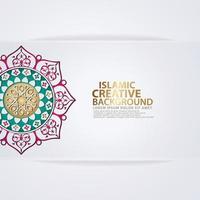 eventi di nozze tradizionali islamici e altri utenti con dettagli colorati ornamentali islamici realistici del mosaico vettore