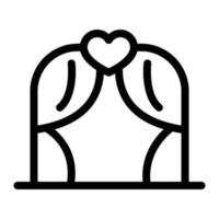 illustrazione vettoriale della fase del matrimonio su uno sfondo. simboli di qualità premium. icone vettoriali per il concetto e la progettazione grafica.
