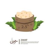 illustrazione vettoriale del concetto di pagamento zakat