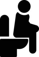 illustrazione vettoriale della toilette dell'uomo su uno sfondo. simboli di qualità premium. icone vettoriali per il concetto e la progettazione grafica.
