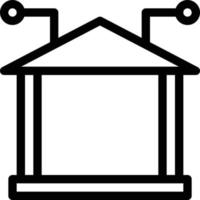 illustrazione vettoriale della banca su uno sfondo simboli di qualità premium. icone vettoriali per il concetto e la progettazione grafica.
