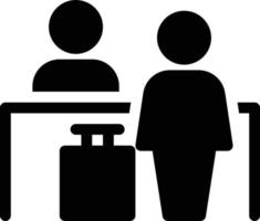 illustrazione vettoriale della reception dell'aeroporto su uno sfondo. simboli di qualità premium. icone vettoriali per il concetto e la progettazione grafica.