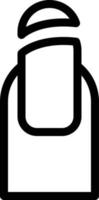 illustrazione vettoriale del taglio delle unghie su uno sfondo. simboli di qualità premium. icone vettoriali per il concetto e la progettazione grafica.