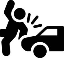 illustrazione vettoriale di incidente d'auto su uno sfondo simboli di qualità premium. icone vettoriali per il concetto e la progettazione grafica.