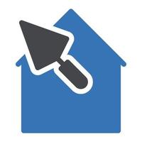 illustrazione vettoriale della cazzuola della casa su uno sfondo. simboli di qualità premium. icone vettoriali per il concetto e la progettazione grafica.