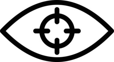 illustrazione vettoriale dell'obiettivo dell'occhio su uno sfondo. simboli di qualità premium. icone vettoriali per il concetto e la progettazione grafica.