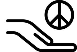 illustrazione vettoriale della pace della mano su uno sfondo. simboli di qualità premium. icone vettoriali per il concetto e la progettazione grafica.