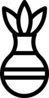 illustrazione vettoriale di vaso di fiori su uno sfondo simboli di qualità premium. icone vettoriali per il concetto e la progettazione grafica.