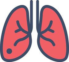 illustrazione vettoriale dei polmoni su uno sfondo. simboli di qualità premium. icone vettoriali per il concetto e la progettazione grafica.
