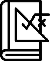 illustrazione vettoriale del libro di matematica su uno sfondo simboli di qualità premium icone vettoriali per il concetto e la progettazione grafica.