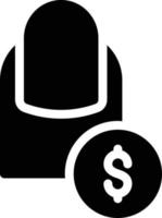 illustrazione vettoriale del dollaro del chiodo su uno sfondo. simboli di qualità premium. icone vettoriali per il concetto e la progettazione grafica.