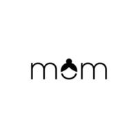 design del logo della lettera della mamma, design del testo, design del logo della lettera vettore