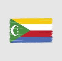 spazzola della bandiera delle Comore. bandiera nazionale vettore