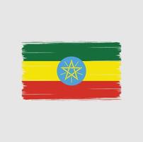 pennello bandiera etiopia. bandiera nazionale vettore