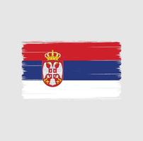 pennello bandiera serbia. bandiera nazionale vettore