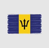 pennello bandiera barbados. bandiera nazionale vettore