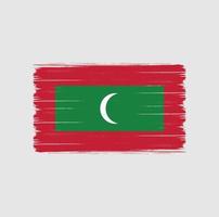 pennello bandiera maldive. bandiera nazionale vettore