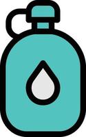 illustrazione vettoriale di bottiglia d'acqua su uno sfondo simboli di qualità premium. icone vettoriali per il concetto e la progettazione grafica.