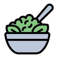 illustrazione vettoriale di insalata su uno sfondo. simboli di qualità premium. icone vettoriali per il concetto e la progettazione grafica.