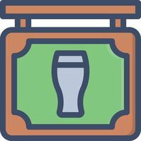 illustrazione vettoriale del bordo della birra su uno sfondo. simboli di qualità premium. icone vettoriali per il concetto e la progettazione grafica.
