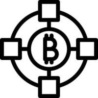 illustrazione vettoriale della rete bitcoin su uno sfondo. simboli di qualità premium. icone vettoriali per il concetto e la progettazione grafica.