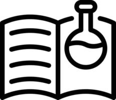 illustrazione vettoriale del libro di scienze su uno sfondo. simboli di qualità premium. icone vettoriali per il concetto e la progettazione grafica.