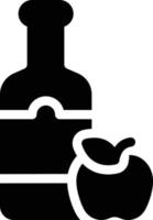 illustrazione vettoriale bottiglia su uno sfondo simboli di qualità premium. icone vettoriali per il concetto e la progettazione grafica.