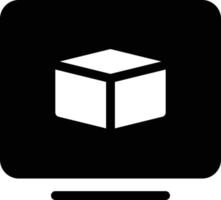 illustrazione vettoriale dello schermo della scatola su uno sfondo simboli di qualità premium. icone vettoriali per il concetto e la progettazione grafica.