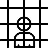 illustrazione vettoriale della prigione criminale su uno sfondo. simboli di qualità premium. icone vettoriali per il concetto e la progettazione grafica.
