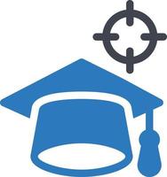 illustrazione vettoriale del cappello di laurea su uno sfondo. simboli di qualità premium. icone vettoriali per il concetto e la progettazione grafica.