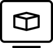 illustrazione vettoriale dello schermo della scatola su uno sfondo simboli di qualità premium. icone vettoriali per il concetto e la progettazione grafica.