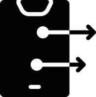 illustrazione vettoriale della freccia mobile su uno sfondo simboli di qualità premium. icone vettoriali per il concetto e la progettazione grafica.