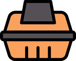 illustrazione vettoriale della scatola di cibo su uno sfondo simboli di qualità premium. icone vettoriali per il concetto e la progettazione grafica.