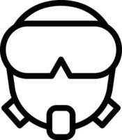 illustrazione vettoriale della maschera di ossigeno su uno sfondo simboli di qualità premium. icone vettoriali per il concetto e la progettazione grafica.