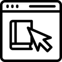 illustrazione vettoriale della libreria online su uno sfondo simboli di qualità premium. icone vettoriali per il concetto e la progettazione grafica.