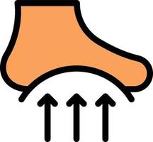 illustrazione vettoriale della soletta dei piedi su uno sfondo. simboli di qualità premium. icone vettoriali per il concetto e la progettazione grafica.