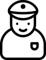 illustrazione vettoriale della polizia su uno sfondo. simboli di qualità premium. icone vettoriali per il concetto e la progettazione grafica.