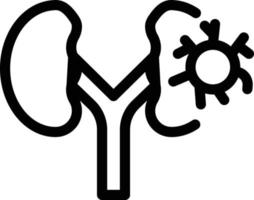 illustrazione vettoriale del cancro del rene su uno sfondo simboli di qualità premium. icone vettoriali per il concetto e la progettazione grafica.