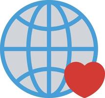 illustrazione vettoriale di beneficenza globale su uno sfondo. simboli di qualità premium. icone vettoriali per il concetto e la progettazione grafica.