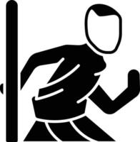 illustrazione vettoriale del combattente su uno sfondo. simboli di qualità premium. icone vettoriali per il concetto e la progettazione grafica.