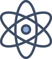 illustrazione vettoriale dell'atomo su uno sfondo. simboli di qualità premium. icone vettoriali per il concetto e la progettazione grafica.