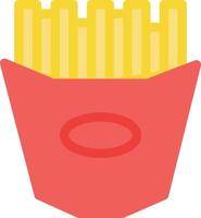 illustrazione vettoriale di patatine fritte su uno sfondo. simboli di qualità premium. icone vettoriali per il concetto e la progettazione grafica.
