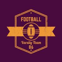 logo vintage football americano, badge, design t-shirt, illustrazione vettoriale