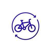 bike sharing, icona del servizio di noleggio vettore