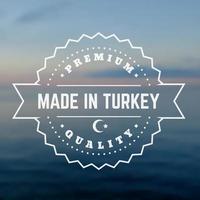 made in turchia distintivo, francobollo, emblema vintage, segno vettore