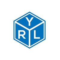 yrl lettera logo design su sfondo bianco. yrl creative iniziali lettera logo concept. disegno della lettera yrl. vettore